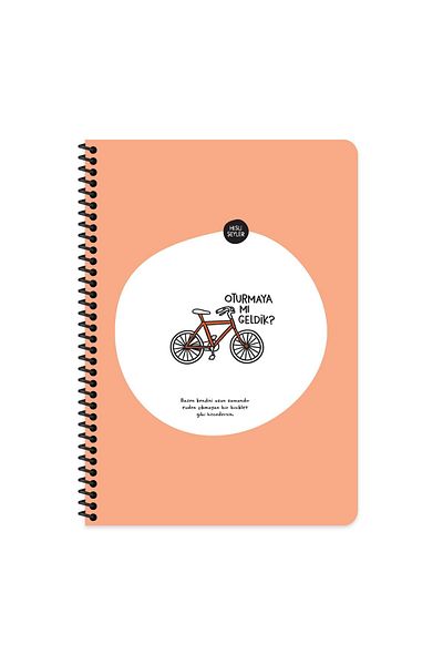 Keskin Colors Hisli Şeyler A4 Lined Spiral Notebook with Stickers Did We Come to Sit?