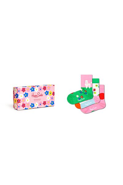 Happy Socks 3-Pack Kids Flower Socks Gift Set