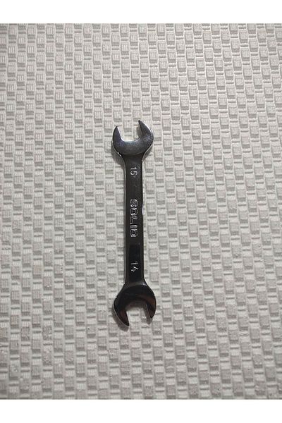 Solid مفتاح مسطح 14 × 15 مفتوح 15 سم طول كروم لامع 1 قطعة