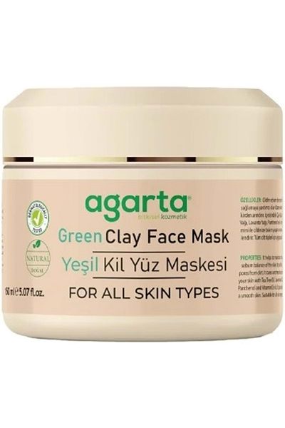 Agarta Natural Green Clay Face Mask 150ml (Set of 4)