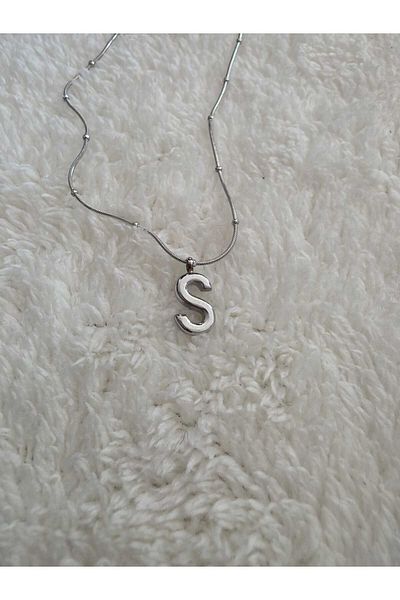 stainless steell Steel S Letter Balloon Necklace
