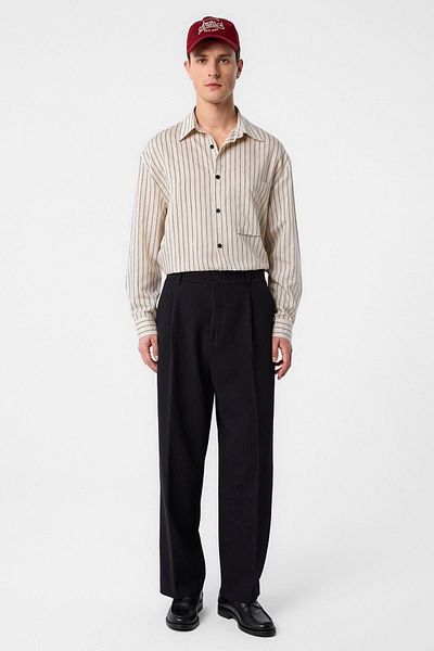 Antioch Black Baggy Corduroy Men's Trousers