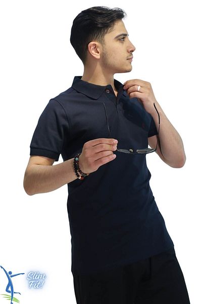 sermoda Men's Slim Fit Slim Fit Cotton Soft Texture Breathable Fabric Anti-Curling Collar Khaki Polo Collar T-Shirt