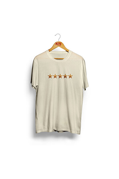 Butik Πεντάστερο Ανδρικό Μπλουζάκι σε Χρώμα Εκρού Κρεμ / 100% Βαμβάκι Υψηλής ...