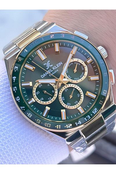 Daniel Klein Men's Wristwatch Fg.13522.10 with Inner Functions Active 30 Mt Water Resistant 2 Years Warranty