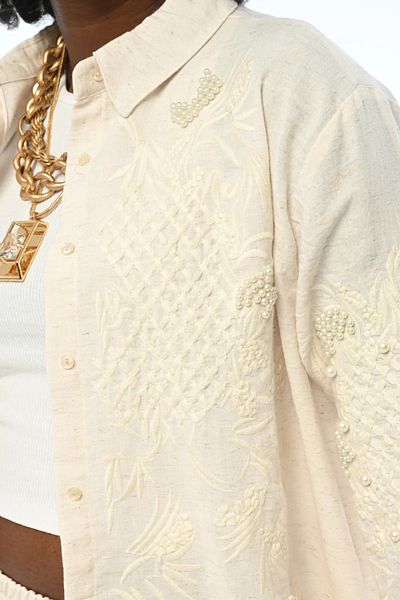 Orfeo Negro Embroidered Beaded Shirt