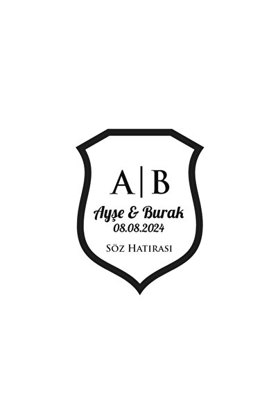 Reysa Tasarım Drop Shield Seal Henna Engagement Wedding 3X3Cm Custom Label / ...