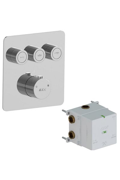Eca Thermostatic Concealed Shower Mixer Surface Mounted-Flush Mounted 3 Way 102101403