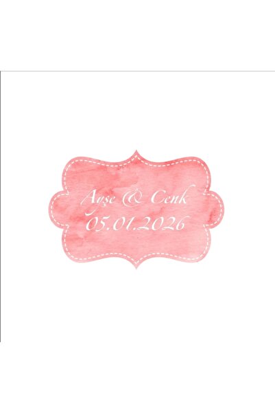 Reysa Tasarım نموذج كلاسيكي مستطيل عمودي ختم هينا خطوبة زفاف 3x3 سم علامة خاص...