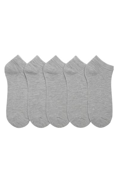 JUST SOCKS 5 Pack Women's Cotton Booties Socks