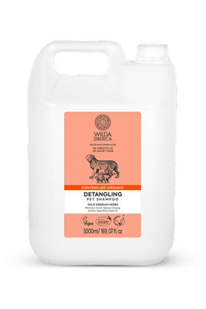 WILDA SIBERICA شامبو عضوي مُتحكم به لفك تشابك شعر الحيوانات الأليفة - 5 لتر