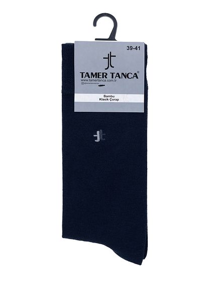 Tamer Tanca Men's Bamboo Navy Blue Classic Socks