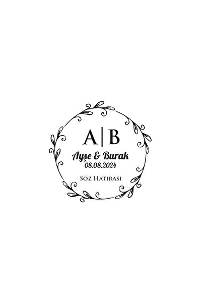 Reysa Tasarım ختم مستطيل كلاسيكي هينا خطوبة زفاف 3x3 سم علامة خاصة / ملصق 50 ...