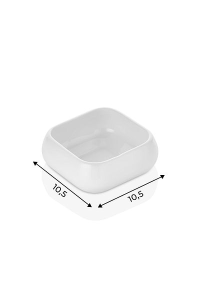 Kitchen Life Ceramic 12-Piece Square Snack Plate - Presentation Jam Bowl Sauce Bowl