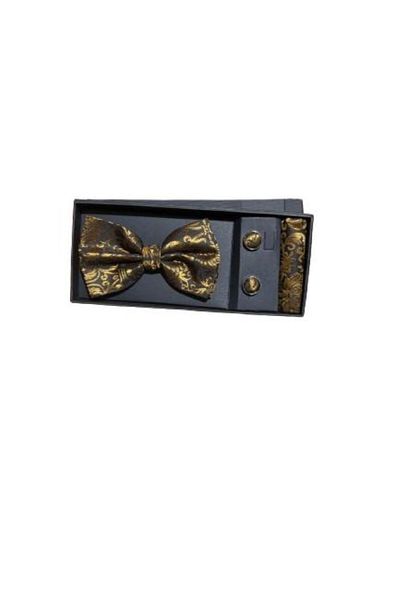 OEM Men's Bow Tie/Handkerchief/Button Set
