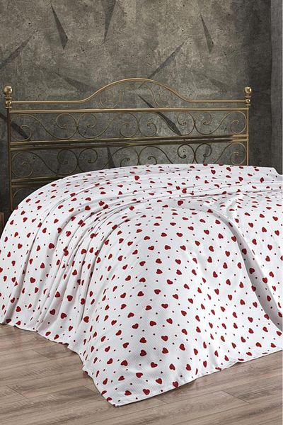Çeyiz Diyarı My Heart Single 100% Cotton 160X240 cm Single Pique