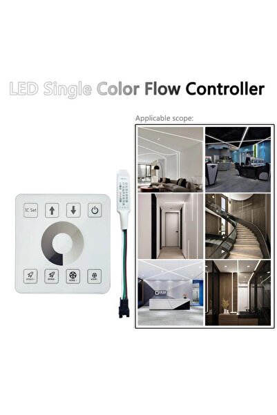 Ledarmy Tek renk piksel Şerit kontrol cihazı dokunmatik panel kablosuz anahtar uzaktan kumanda 15metre beyaz