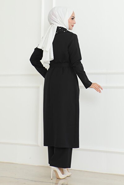 Missvalle Σετ με λεπτομέρειες από μαργαριτάρια μαύρο MSW19216