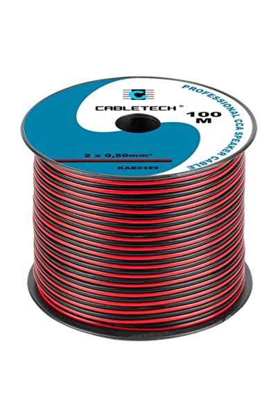 Cabletech CABLU DIFUZOR CCA 2X0.50MM ROSU/NEGRU 100M