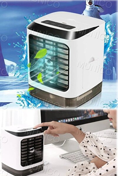 Munico Buz Kutusu ile Buz Fanlı Hava Soğutucu Araç için Taşınabilir Klima 900ML Su Deposu İç Klima Odası