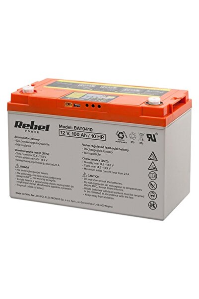 Rebel Μπαταρία Gel βαθιάς εκφόρτισης 12V 100Ah με ψηφιακή οθόνη