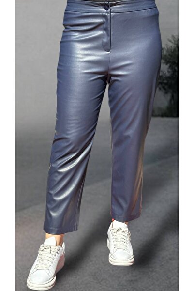 Sentez Tek Düğmeli Clasic Deri Pantolon 5402