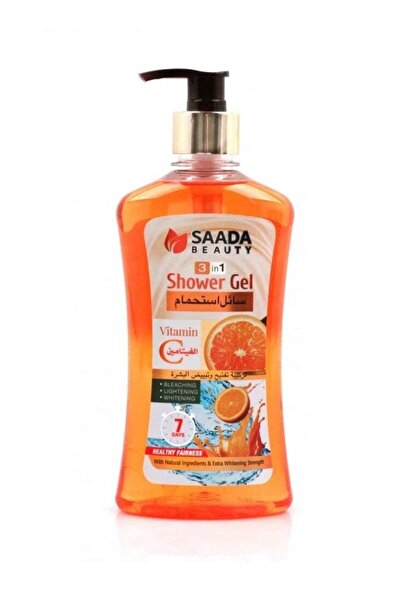 SAADA BEAUTY جل استحمام 3 في 1 بفيتامين سي بنكهة البرتقال - 500 مل