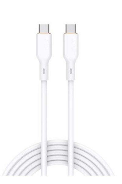 AUKEY كابل USB-C إلى USB-C من السيليكون PD بقوة 100 وات بطول 1 متر SCC101 أبيض