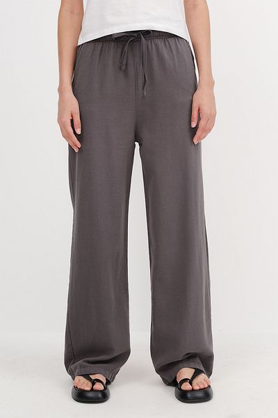 Addax Waist-tied Wide Leg Trousers PN5118-PNC