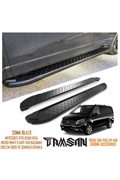 TAMSAN MERCEDES VITO UZUN KASA W639/W447 5 KAPI SOMA MODEL YAN BASAMAK SİYAH ...