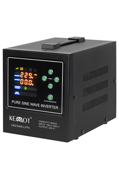 Kemot UPS cu undă sinusoidală pură pentru sisteme de încălzire 800VA/500W, 12V