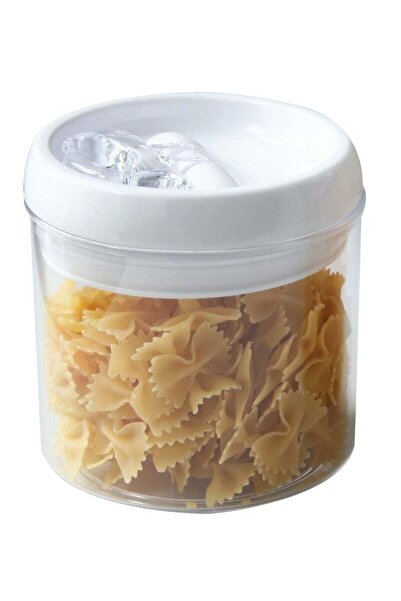 ROYALFORD 0.9 Litre Round Recipient Canister Transparent, Storage Organizers