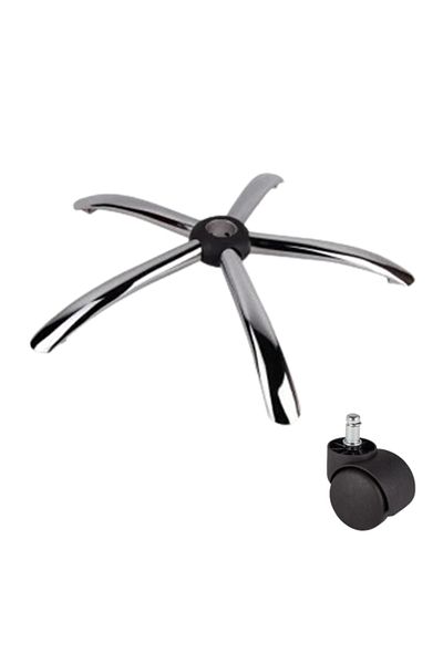 Depox Set bază pentru scaun directorial, 60 cm și roți universale, Ø11 mm, PVC dur