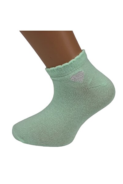 JUST SOCKS 5-парични памучни чорапи за момичета с блестящи сърца