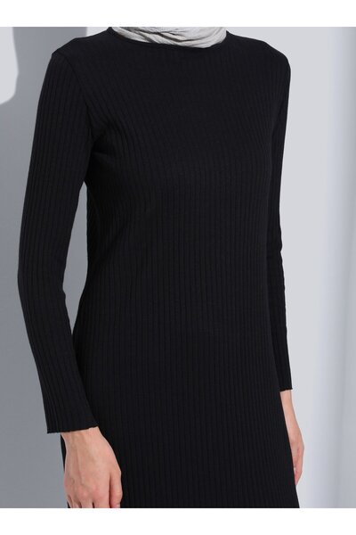 Benin Μαύρο Basic Camisole Hijab Φόρεμα - Benin