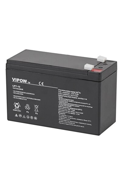 Vipow Επαναφορτιζόμενη μπαταρία 12V 7Ah VRLA AGM