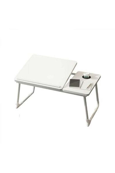 Rovitech Masa pliabila pentru laptop cu suport pentru pahar, reglabila pe inaltime 5 pozitii, 55.3 x 24 x 32