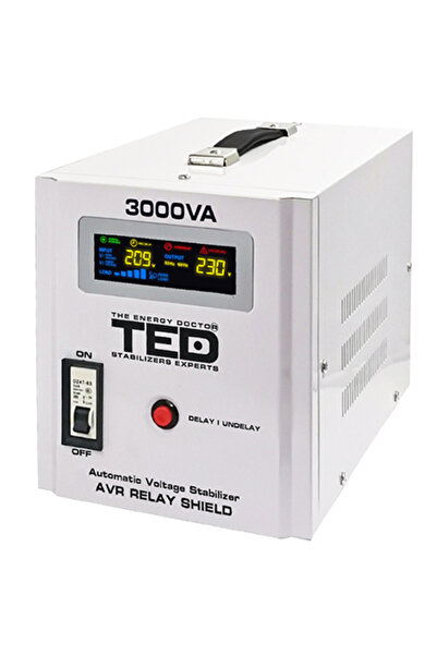 TED Electric Stabilizator automat de tensiune TED 3000VA, Control MCU, Carcas...