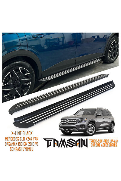 TAMSAN MERCEDES GLB X247 X-LINE MODEL YAN BASAMAK SIYAH 193 CM 2019 VE SONRAS...