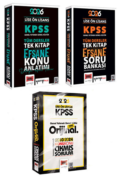 Yargı Yayınları Yargı 2026 KPSS Lise Ön Lisans GK-GY Tüm Dersler Konu - Soru ...