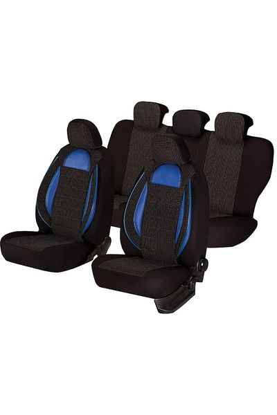 SMARTIC Car seat covers, Racing, 11 pieces, airbag compatible, foldable, 3 layers of material