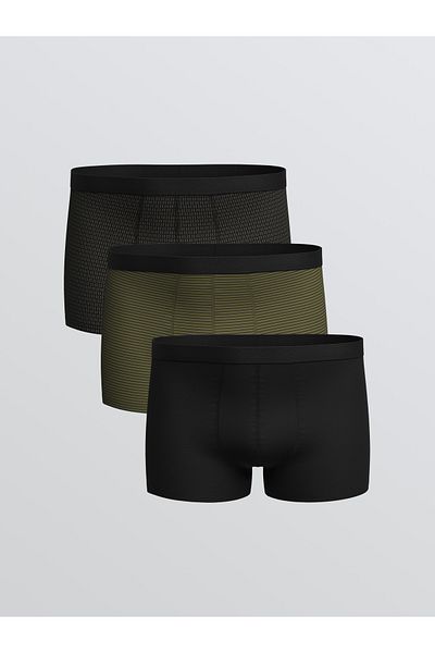 LC Waikiki Standard Fit Cotton Flexible Ανδρικό Boxer 3 τεμαχίων