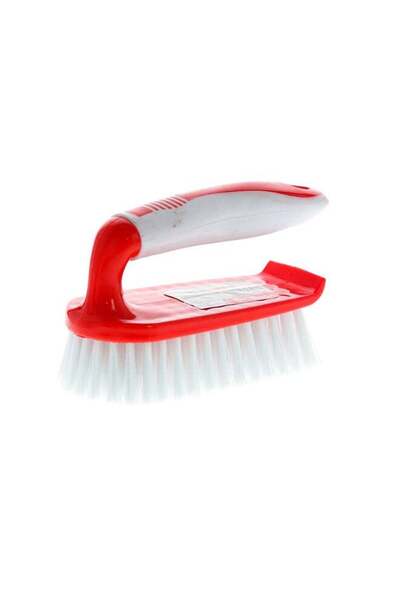 DELCASA Hard Hand Brush Red/White 12cm