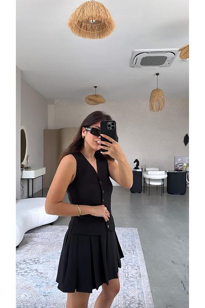 Buket Teke Rochie vestă neagră