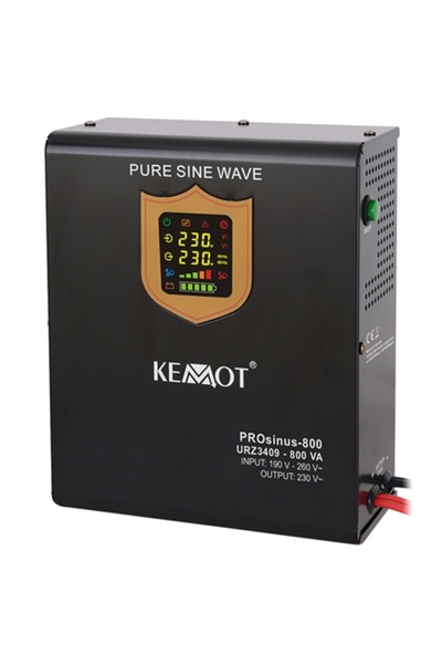Kemot UPS cu undă sinusoidală pură 800VA/500W 12V pentru sisteme de încălzire