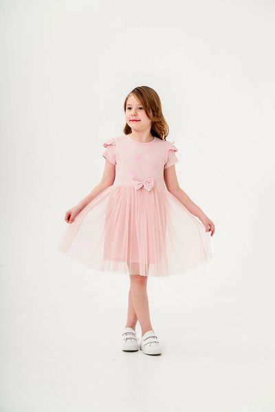 My Hanne Patterned Ruffle Girl's Dress 004
