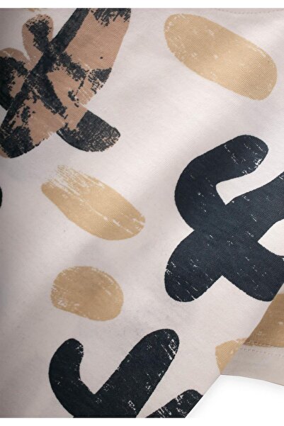 Cigit Σετ μπλουζάκι με στάμπα Cactus 2-8 ετών εκρού