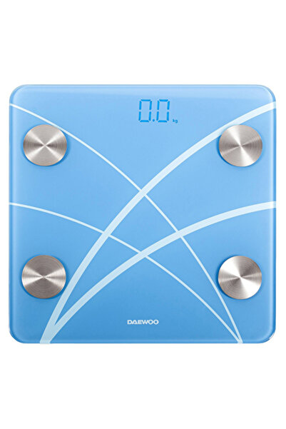 Daewoo Cântar de baie Bluetooth DBS180B, 180 kg, Sticlă securizată, Albastru