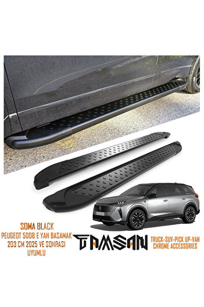 TAMSAN PEUGEOT 5008 ELEKTRİKLİ SOMA MODEL YAN BASAMAK SİYAH 203 CM 2025 VE SO...