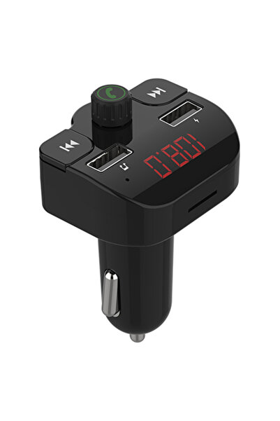 Spacer Transmițător FM Bluetooth 5.0 auto cu două porturi USB și apeluri hand...